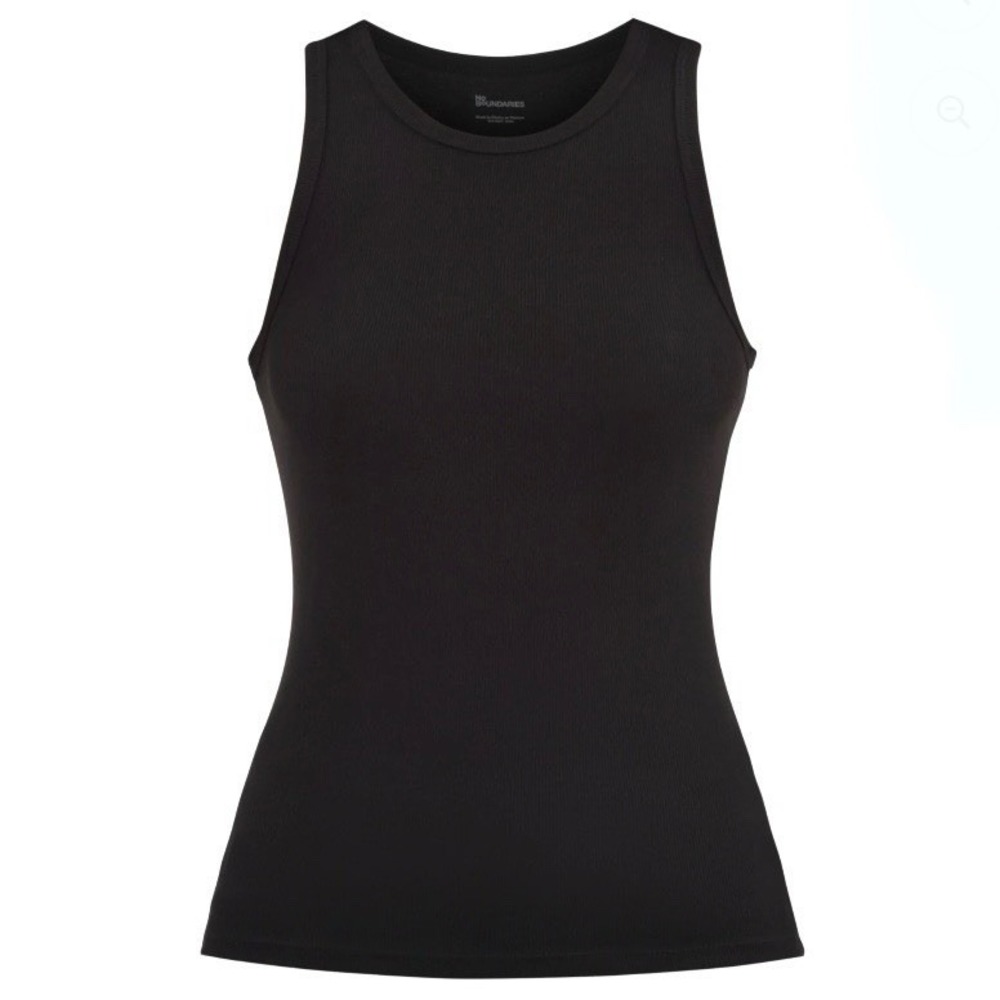 No Boundaries Juniors Ribbed High Neck Tank Top XS 0-2 New with Tags Black Soot